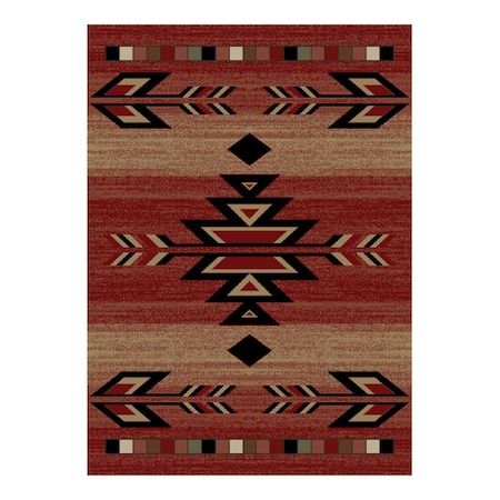 Sleep Ez 2 ft. 3 in. x 3 ft. 3 in. Hearthside Rio Grande Area Rug, Red SL1847703